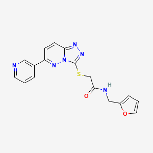 N-(furan-2-ylmethyl)-2-[(6-pyridin-3-yl-[1,2,4]triazolo[4,3-b]pyridazin-3-yl)sulfanyl]acetamide