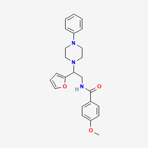 N-[2-(furan-2-yl)-2-(4-phenylpiperazin-1-yl)ethyl]-4-methoxybenzamide