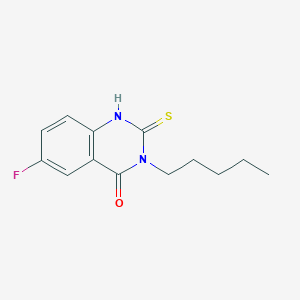 molecular formula C13H15FN2OS B2750488 6-氟-3-戊基-2-硫代-1H-喹唑啉-4-酮 CAS No. 422274-38-2