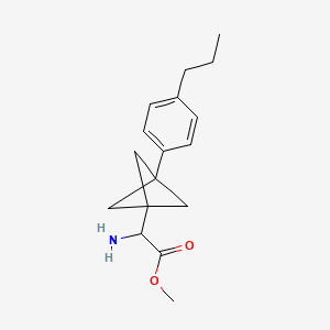 Methyl 2-amino-2-[3-(4-propylphenyl)-1-bicyclo[1.1.1]pentanyl]acetate