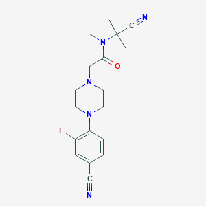 N-(1-cyano-1-methylethyl)-2-[4-(4-cyano-2-fluorophenyl)piperazin-1-yl]-N-methylacetamide