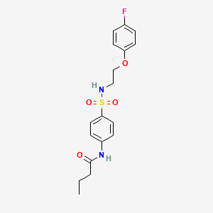 molecular formula C18H21FN2O4S B2750534 N-(4-(N-(2-(4-氟苯氧基)乙基)磺酰氨基)苯基)丁酰胺 CAS No. 1203306-81-3