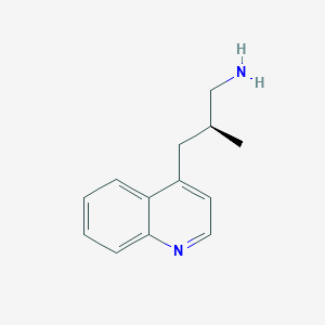 molecular formula C13H16N2 B2750536 (2S)-2-Methyl-3-quinolin-4-ylpropan-1-amine CAS No. 2248188-75-0
