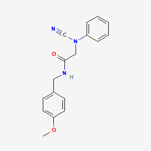 2-[cyano(phenyl)amino]-N-[(4-methoxyphenyl)methyl]acetamide