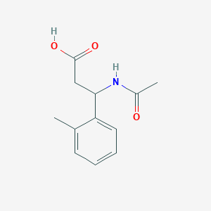 molecular formula C12H15NO3 B2750547 3-Acetamido-3-(2-methylphenyl)propanoic acid CAS No. 1226001-58-6