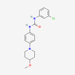 molecular formula C19H22ClN3O2 B2750554 1-(3-Chlorophenyl)-3-(4-(4-methoxypiperidin-1-yl)phenyl)urea CAS No. 1448066-08-7