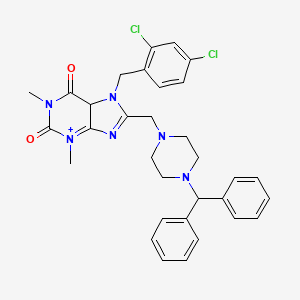 7-[(2,4-dichlorophenyl)methyl]-8-{[4-(diphenylmethyl)piperazin-1-yl]methyl}-1,3-dimethyl-2,3,6,7-tetrahydro-1H-purine-2,6-dione