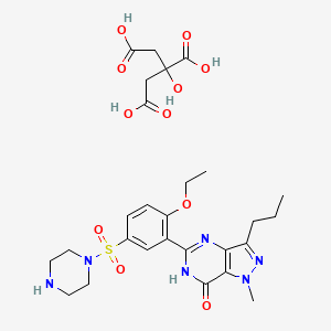 molecular formula C27H36N6O11S B2750572 N-Desmethylsildenafil citrate 