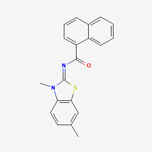 molecular formula C20H16N2OS B2750573 (E)-N-(3,6-二甲基苯并[d]噻唑-2(3H)-基)-1-萘酰胺 CAS No. 391229-77-9
