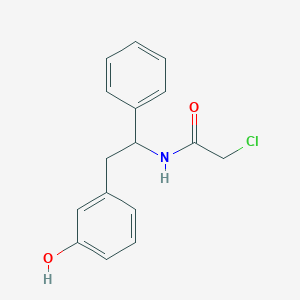 molecular formula C16H16ClNO2 B2750574 2-Chloro-N-[2-(3-hydroxyphenyl)-1-phenylethyl]acetamide CAS No. 2411268-26-1