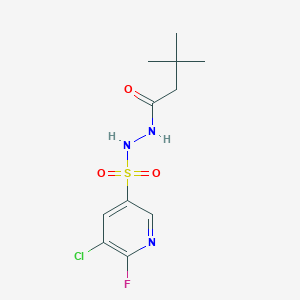 N'-(5-Chloro-6-fluoropyridin-3-yl)sulfonyl-3,3-dimethylbutanehydrazide
