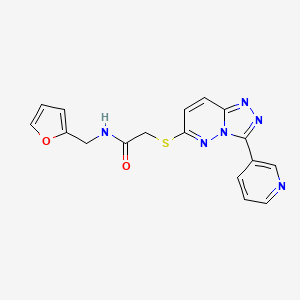 molecular formula C17H14N6O2S B2750580 N-(furan-2-ylmethyl)-2-[(3-pyridin-3-yl-[1,2,4]triazolo[4,3-b]pyridazin-6-yl)sulfanyl]acetamide CAS No. 868968-97-2