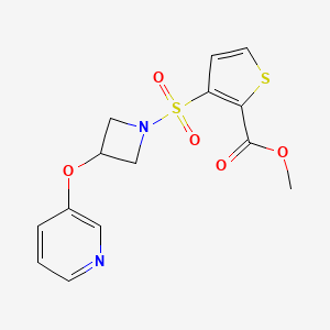 Methyl 3-((3-(pyridin-3-yloxy)azetidin-1-yl)sulfonyl)thiophene-2-carboxylate