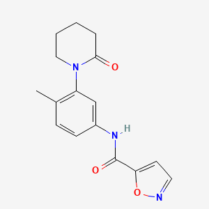 N-(4-methyl-3-(2-oxopiperidin-1-yl)phenyl)isoxazole-5-carboxamide