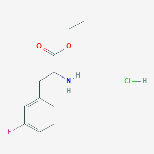molecular formula C11H15ClFNO2 B2750588 Ethyl 2-amino-3-(3-fluorophenyl)propanoate hydrochloride CAS No. 457654-51-2