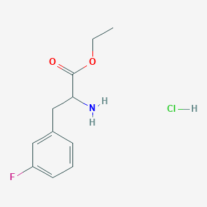 molecular formula C11H15ClFNO2 B2750588 乙酸乙酯 2-氨基-3-(3-氟苯基)丙酸酯 盐酸盐 CAS No. 457654-51-2