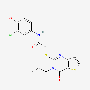 2-{[3-(butan-2-yl)-4-oxo-3,4-dihydrothieno[3,2-d]pyrimidin-2-yl]sulfanyl}-N-(3-chloro-4-methoxyphenyl)acetamide