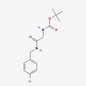molecular formula C14H19BrN2O3 B2750610 N-(tert-butoxycarbonyl)-N1-(4-bromobenzyl)glycinamide CAS No. 1448525-69-6
