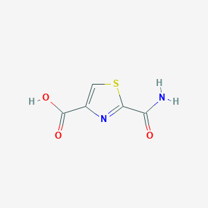 molecular formula C5H4N2O3S B2750614 2-Carbamoylthiazole-4-carboxylic acid CAS No. 1537602-93-9