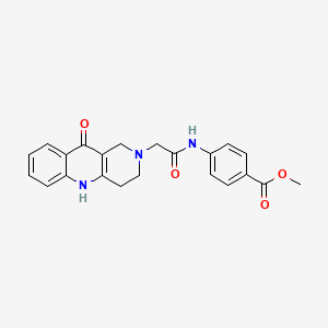 molecular formula C22H21N3O4 B2750620 methyl 4-(2-(10-oxo-3,4-dihydrobenzo[b][1,6]naphthyridin-2(1H,5H,10H)-yl)acetamido)benzoate CAS No. 1251591-56-6
