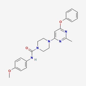 molecular formula C23H25N5O3 B2750621 N-(4-methoxyphenyl)-4-(2-methyl-6-phenoxypyrimidin-4-yl)piperazine-1-carboxamide CAS No. 946232-13-9