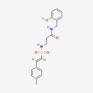 N-[(2-methoxyphenyl)methyl]-3-[[(E)-2-(4-methylphenyl)ethenyl]sulfonylamino]propanamide