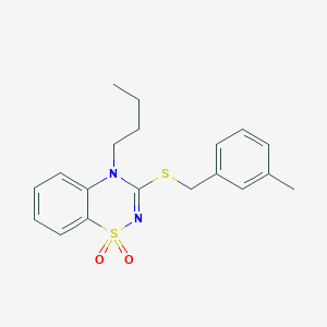 4-butyl-3-[(3-methylbenzyl)thio]-4H-1,2,4-benzothiadiazine 1,1-dioxide