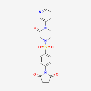 1-(4-{[3-Oxo-4-(pyridin-3-yl)piperazin-1-yl]sulfonyl}phenyl)pyrrolidine-2,5-dione