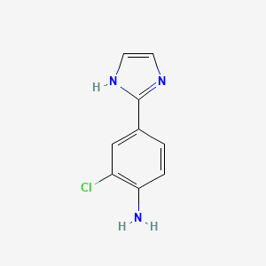 molecular formula C9H8ClN3 B2750638 2-chloro-4-(1H-imidazol-2-yl)aniline CAS No. 1314936-46-3
