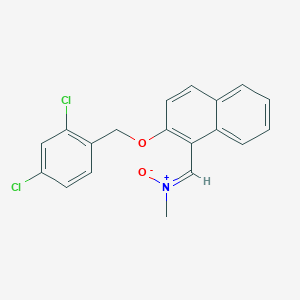 molecular formula C19H15Cl2NO2 B2750642 ({2-[(2,4-Dichlorobenzyl)oxy]-1-naphthyl}methylene)(methyl)ammoniumolate CAS No. 321432-09-1
