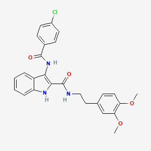 5-[(3-methylbutanoyl)amino]-2-piperazin-1-yl-N,N-dipropylnicotinamide