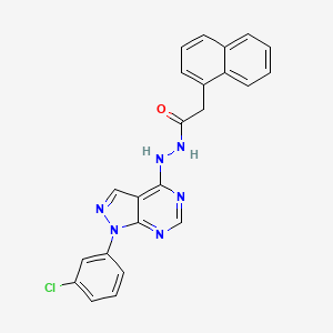 N-{[1-(3-chlorophenyl)pyrazolo[4,5-e]pyrimidin-4-yl]amino}-2-naphthylacetamide