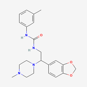 1-(2-(Benzo[d][1,3]dioxol-5-yl)-2-(4-methylpiperazin-1-yl)ethyl)-3-(m-tolyl)urea