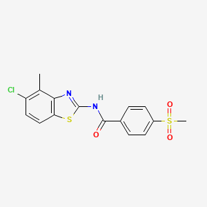 N-(5-chloro-4-methylbenzo[d]thiazol-2-yl)-4-(methylsulfonyl)benzamide
