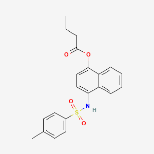 [4-[(4-Methylphenyl)sulfonylamino]naphthalen-1-yl] butanoate