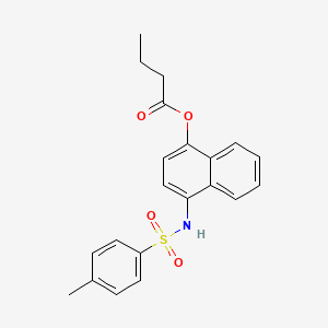 molecular formula C21H21NO4S B2750655 [4-[(4-Methylphenyl)sulfonylamino]naphthalen-1-yl] butanoate CAS No. 305341-18-8