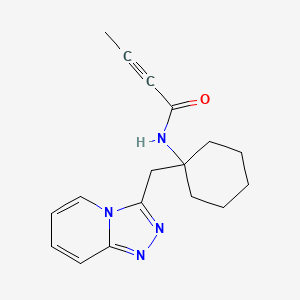 N-[1-([1,2,4]Triazolo[4,3-a]pyridin-3-ylmethyl)cyclohexyl]but-2-ynamide