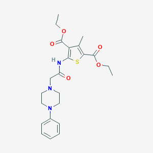 Diethyl 3-methyl-5-{[(4-phenyl-1-piperazinyl)acetyl]amino}-2,4-thiophenedicarboxylate