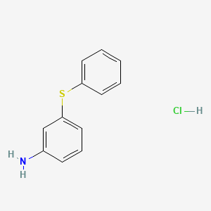 molecular formula C12H12ClNS B2750662 3-(Phenylsulfanyl)aniline hydrochloride CAS No. 92902-55-1