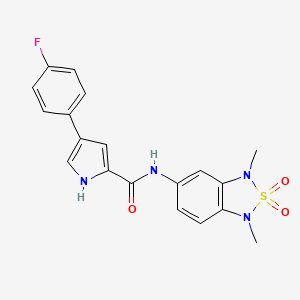 N-(1,3-dimethyl-2,2-dioxido-1,3-dihydrobenzo[c][1,2,5]thiadiazol-5-yl)-4-(4-fluorophenyl)-1H-pyrrole-2-carboxamide