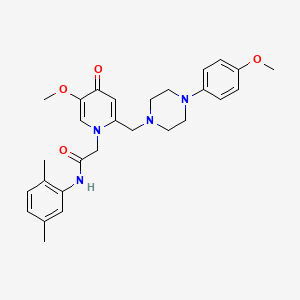 molecular formula C28H34N4O4 B2750687 N-(2,5-二甲基苯基)-2-(5-甲氧基-2-((4-(4-甲氧基苯基)哌嗪-1-基)甲基)-4-氧代吡啶-1(4H)-基)乙酰胺 CAS No. 921496-82-4