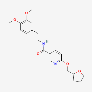 N-(3,4-dimethoxyphenethyl)-6-((tetrahydrofuran-2-yl)methoxy)nicotinamide