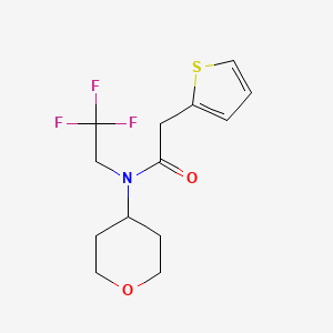 N-(tetrahydro-2H-pyran-4-yl)-2-(thiophen-2-yl)-N-(2,2,2-trifluoroethyl)acetamide