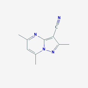 molecular formula C10H10N4 B275070 2,5,7-Trimethylpyrazolo[1,5-a]pyrimidine-3-carbonitrile 