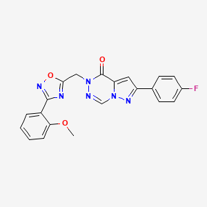 8-(4-Fluorophenyl)-1-((3-(2-methoxyphenyl)-1,2,4-oxadiazol-5-yl)methyl)pyrazolo[1,5-d][1,2,4]triazinone
