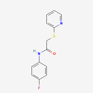 molecular formula C13H11FN2OS B2750708 N-(4-氟苯基)-2-(吡啶-2-基硫)-乙酰胺 CAS No. 299202-43-0