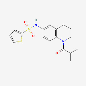 molecular formula C17H20N2O3S2 B2750717 N-(1-isobutyryl-1,2,3,4-tetrahydroquinolin-6-yl)thiophene-2-sulfonamide CAS No. 1005293-46-8