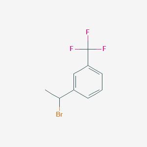 molecular formula C9H8BrF3 B2750719 1-(1-Bromoethyl)-3-(trifluoromethyl)benzene CAS No. 59770-96-6; 68120-41-2