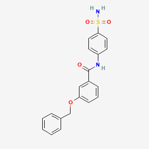 molecular formula C20H18N2O4S B2750721 3-(苄氧基)-N-(4-磺酰胺基苯基)苯甲酰胺 CAS No. 347336-49-6