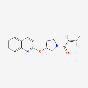 molecular formula C17H18N2O2 B2750725 (E)-1-(3-(quinolin-2-yloxy)pyrrolidin-1-yl)but-2-en-1-one CAS No. 2034894-51-2